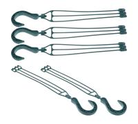 Didiseaon 5 Ganchos para Macetas Colgantes de Plástico Color Verde Claro 40 CM Rotación 360° para Jardín Balcones y Patios Soportes Prácticos para Cestas de Flores Colgadores Resistentes