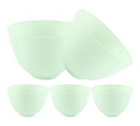 Didiseaon 5 Piezas Cuenco De Máscara De Silicona Máscara De Gelatina Espátula Para El Cuidado De La Piel Kit De De Arcilla Plato De Cara Limpiador Paleta Tapas Gel De Sílice Green