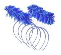 Didiseaon 5 Piezas diadema de bola Diadema con resorte de bola arcoíris diadema de fiesta tiara diadema de bola esponjosa de arcoíris bopper cabeza de bola chica accesorios bufanda paño
