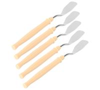Didiseaon 5 Piezas Espátulas para Pintura al Óleo Resistentes y Duraderas con Cabeza de Acero Inoxidable Herramienta Práctica para Mezclar y Raspar Pigmentos Arte Diseño Ligero y Compacto