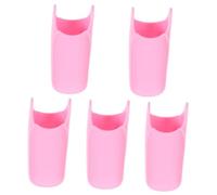 Didiseaon 5 Piezas Funda aislante térmica para plancha de pelo. Funda de silicona para rizadores Funda de silicona para alisadores manga de plancha de pelo funda para rizador de pelo rosa