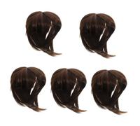 Didiseaon 5 Piezas peluca invisible pelucas wig con explosión para mujer de adorno para el cabello mini cresta Bloque de reedición Pedazo de cabello de edad mediana