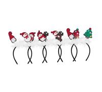 Didiseaon 5 Piezas Venda Decoración De La Natividad Decoración De Papá Noel Accesorio De Tocado De Fiesta Diadema Festiva Diadema Navideña Para Fiesta Decoración De Alce Aleación