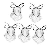 Didiseaon 5 Uds Diadema De Malla Francesa Tocado Para Novia Banquete Tocado Diadema Velo Máscara Fiesta De Té Tocado Las Mujeres Accesorios Para El Cabello Banquete Tocado Velo Diadema Red