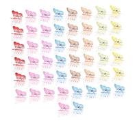 Didiseaon 50 Pcs pinza de pelo de mariposas accesorios para el cabello pinzas para el cabello mate chicas hair clips hair topper mariposas horquillas pinzas mini mariposas resina