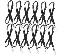 Didiseaon 50 piezas Cuerda de Identificación Clip Cordón Plano para Tarjetas de Empleado Soporte de Insignia para Oficina y Profesional