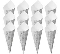 Didiseaon 50 Piezas Fuente De Papel Ramos De Flores De Boda Ramos De Dulces De Boda Pétalos De Conos De Flores Fiesta Confeti Cono Cono De Papel Suministro De