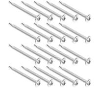 Didiseaon 50 Tornillos Autorroscantes para Metal y Madera 4.8 X 50 Mm Acero al Carbono Paquete 50 Piezas Tornillo Autoperforante para Chapa Metálica y Placa de Pared Uso Industrial