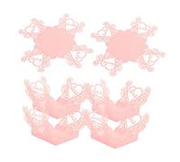 Didiseaon 50 Unidades De Tazas De Corazón De Rosa De Chocolate Envoltorios De Papel De Aluminio Para Fiestas y Bodas Decoración De Dulces Diseño Love