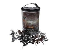 Didiseaon 52 Piezas Figuras Miniatura Soldados y Caballeros con Caballo para Maquetas de Jardín y Infantiles Resistentes la Intemperie Pintura Segura Olor Decoración para Mesas de Arena y