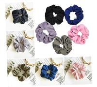 Didiseaon 5piezas Lazos De Pelo Elásticos Para Niñas y Mujeres Accesorios De Para Coletas y Peinados Material Suave y Estirable Verde Azul Negro Rosa Gris