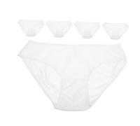 Didiseaon 5piezas Ropa Interior Desechable para Hombre Bragas Cómodas de Tejido de Punto Transpirables para Viajes y Exteriores Paquete de Color Claro