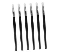 Didiseaon 6 Aplicadores de Maquillaje de Silicona Negro Mango Largo, Set de 6 Piezas, para Sombra de Ojos, Mascarilla Facial y Crema de Labios, Ideales para Mujeres y Uso Profesional