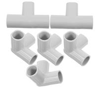 Didiseaon 6 Piezas Conectores de Esquina de Codo de Plástico PE, Conectores de 3 Vías, Diámetro Interior 22mm, para Parque Infantil Interior y Barrera de Protección para Bebés, Uso en Casa