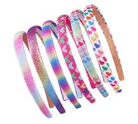 Didiseaon 6 Piezas diadema de colores diadema de maquillaje fiesta banda spa coleteros hair band decoraciones para el cabello de las mujeres accesorios para el cabello lentejuelas brillantes