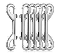 Didiseaon 6 Piezas Hebilla para Mascota de Doble Extremo Ganchos de Seguridad de Clips para Correa de Perro Mosquetones para Sujetar Llaves y Correas para Manualidades de Perro