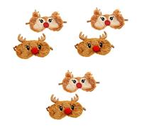 Didiseaon 6 Piezas Mascara para los ojos antifaz de noche vendas para los ojos para niños migraine mask eye patches niño máscara visera de felpa sombra de ojos lujo banda elástica