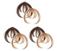 Didiseaon 6 Piezas peluca flequillo flequillos postizos flequillo postizo pelucas pinzas de cabello pinza de pelo flequillo clip en extensiones de flequillo tejido a mano flequillo falso 4A