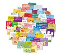 Didiseaon 60 piezas Tarjetas de Broma Infantiles de Colores para Fiambreras de Cartas Divertidas para Fiestas y Colegio Regalo Cumpleaños y Niñas