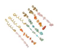 Didiseaon 6piezas Aros y Colgantes Para Trenzas Joyería Para Fiestas Accesorios Cabello Decorativo