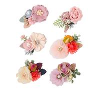 Didiseaon 6piezas Horquilla De Flores De Simulación Pinza Cabello Flor Artificial Horquilla Floral Para Niñas Accesorios Cabello Flores Para Uso Diario