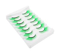 Didiseaon 7pares Pestañas Postizas Verdes Para y Halloween De Largas y Dramáticas Para Maquillaje De Fiesta y Cosplay Irlandés