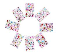 Didiseaon 8 hojas Pegatinas de Diamantes Autoadhesivas para Maquillaje Facial y Uñas con Gemas Brillantes para Festivales Adhesivos de Cristal Seguro y Fácil Aplicación para Decoración