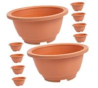 Didiseaon 8 Macetas Paquete de 8 Piezas Orificios de Drenaje de Plástico Reutilizables para Plantas, Ideales para Jardinería y Diferentes Espacios