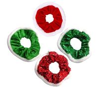 Didiseaon 8 Piezas lazo de pelo navideño coleteros scrunchies complementos fiesta gomas para el pelo de reno soporte para de caballo gomas para el pelo grandes gomas para tela