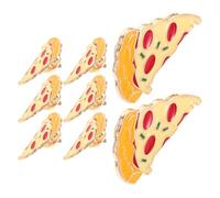 Didiseaon 8piezas Broche De Dibujos Animados De Pizza Broches Decorativos De Comida Rápida Para Ropa y Bolsos Broches De Pizza Falsa Para Fiestas Informales
