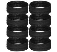 Didiseaon 8piezas Diademas Deportivas Elásticas Para Correr Fitness y Yoga Absorben El Sudor Transpirables Actividades Al Aire Disponibles Color Negro Para Hombre y Mujer