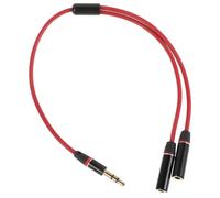Didiseaon Adaptador de Audio Splitter Xlr Dual Cable Divisor de Auriculares y Micrófono Compatible con Auriculares Altavoces y Dispositivos Móviles Construcción Duradera y Plug And Play
