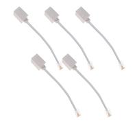 Didiseaon Adaptador Telefónico Rj45 a Rj11 Conexión Instantánea, Material Abs Cobre, Paquete de 5 Unidades para Extensión de Líneas en Oficina y Hogar