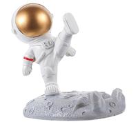Didiseaon Adorno de Escritorio Astronauta de Resina Color Dorado, Figura Decorativa Creativa para Oficina y Hogar, Pieza Única para Decoración Navideña y Espacios Pequeños, Estatua