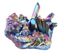 Didiseaon Adorno de Racimo de Cristal Natural Chapado en Colores 30g Aprox Adorno de Escritorio para Decoración del Hogar y Manualidades Cristales Amatista Adecuado para Regalos y Uso