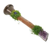 Didiseaon Adorno de Varita Mágica de Cristal Natural de Amatista Campanilla de Bruja Ruidosa para Campanas de Altar Decoración de Hogar y Oficina para Bodas y Cena