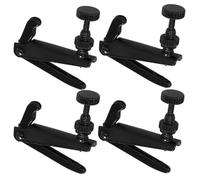 Didiseaon Afinador de Violín de Latón Negro 4 Piezas para Cuerdas de 3/4 a 4/4, Ajustador Fino para Violín Fácil de Instalar y Uso para Violinistas