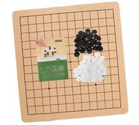 Didiseaon Ajedrez Go Infantil Tablero Portátil de Madera Resistente para Adultos Educativo con Blancas y Negras Ligero y Fácil de Transportar para Viajes y Entrenamiento