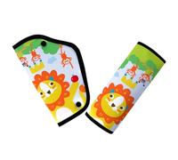 Didiseaon Ajustador Almohadillas de Cinturón de Seguridad para Coche, Protector Acolchado Grueso para Hombro y Abdomen, Diseño Infantil de León, Funda Antirrozaduras para Viaje Seguro