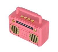 Didiseaon Altavoz Altavoces Pequeño Altavoz Inalámbrico Enceinte Retro Sub Woofer Retro Mini Inalámbrico Pequeño Exterior Mini Reproductor De Música Plástico Rosa