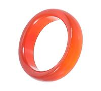 Didiseaon Anillo de Ágata para Mujer Banda de Cristal Rojo, Diseño Elegante y Simple, Adecuado para Cocktail y Uso Diario