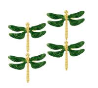 Didiseaon Anillos de Servilleta Verdes 4 Piezas Diseño de Libélula, Servilleteros para Mesa de Comedor, Porta Servilletas para Bodas, Fiestas y Eventos Obsequios