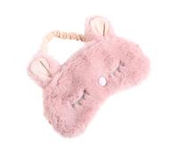 Didiseaon Antifaz de Seda y Peluche para Dormir Diseño Conejito Rosa y Cómodo Bloquea Luz para Viaje y Descanso para Mujeres y Niñas