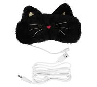 Didiseaon Antifaz Térmico Usb Ajustable 3d Para Dormir, Parche Ocular Calentado Negro, Máscara De Vapor y Bloqueo De Luz, Uso Relajante Para Descanso Nocturno