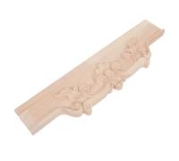 Didiseaon Aplique de Madera Tallada, Moldura Decorativa de Madera, A201 35x9cm, Marrón, 3D, Estilo Europeo Vintage, para Frentes de Cajón y Paneles de Puerta de Armario