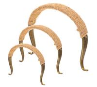 Didiseaon Asas de Tetera de Haya 3 Piezas (grande, Mediana, Pequeña) Cuerda de Yute, Ergonómicas y Resistentes al Calor para Uso Diario en Cocina y Hervidor Doméstico