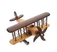 Didiseaon avión de Madera Retro Aviones Antiguos Juguete de avión decoración de avión Dorado Remoto Manualidades Madera embellecedor Auto Adorno de avión de Madera Modelo de avión Chocolate