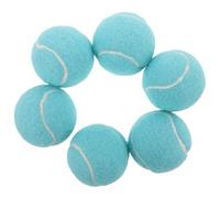 Didiseaon Balones de Tenis de Entrenamiento de Goma Resistentes, Color Azul Claro, Paquete de 6 Unidades, para Práctica Deportiva y Aprendizaje de Tenis para Niñas Principiantes