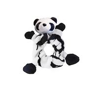 Didiseaon Banda Pelo De Panda Blanca y Negra Elástica Para Sujetar La Coleta Accesorio Cabello Muñecas Material De Peluche De Oso Panda