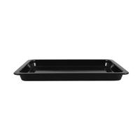 Didiseaon Bandeja Esmaltada Negra para Hornear 31X24X25 CM Bandeja Pequeña para Horno Tostador y Cocina Utensilio Reutilizable para Asar Carnes y Verduras en Hornos Eléctricos E